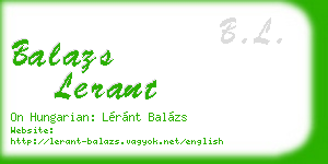 balazs lerant business card