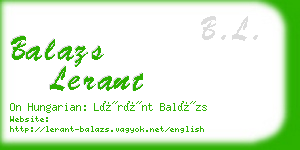 balazs lerant business card